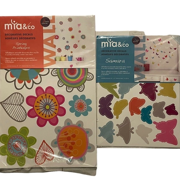 Mia & Co Wall Decals Sticker Home Decor Samara MIA904 & Spring Printemps MIA610 - Picture 4 of 4